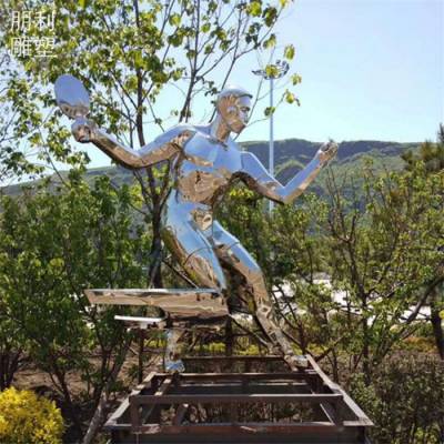 烤漆矿工雕塑制造商-景点标识-制作公共矿工雕塑实景