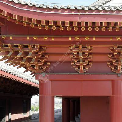 拓建艺工匠 文体建筑 别墅 寺庙用仿古铝镁锰材料斗拱铺作