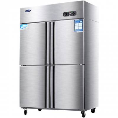 银都四门双机双温冰箱 直冷快速制冷冷藏冷冻冰柜厂家 全国发货