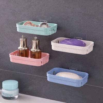 肥皂盒创意免打孔壁挂皂碟浴室塑料简约吸盘沥水香皂盒