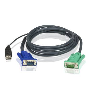 ATEN宏正  2L-5203U   3M USB 接口切换器连接线+3 in 1 SPHD