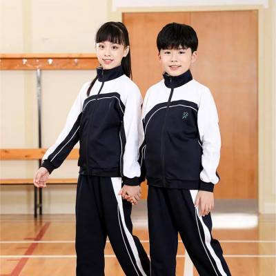 贵州校服生产厂来样设计稿定做职高摇粒绒短袖校服贵阳订制校服