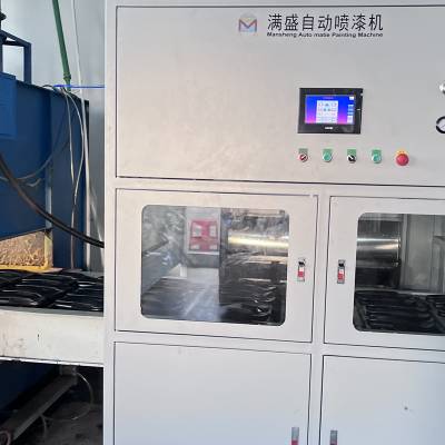 自动化带水帘喷漆流水线机器 玩具喷涂流水线设备 双喷枪