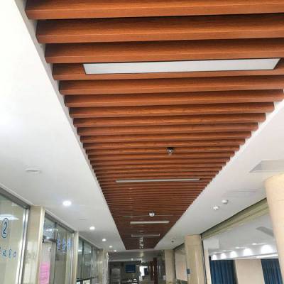 转印木纹铝方通 U型方通 室内吊顶材料 定制规格