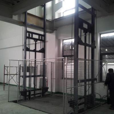 西安特殊液压升降设备导轨式液压升降货梯库房电动液压升降平台