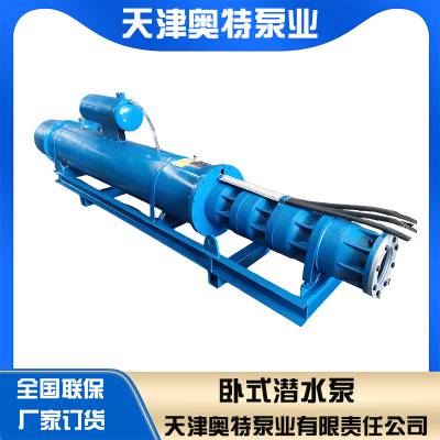 卧式滑轨潜水泵 河道抽水 应急抢险 变频式 智能控制柜 生产厂商