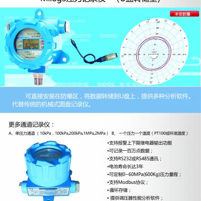 恒泰士milog3单，双通道U盘下载型压力记录仪