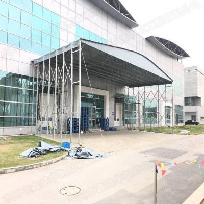 大型户外帐篷定做 活动施工雨棚仓库推拉防雨蓬做法