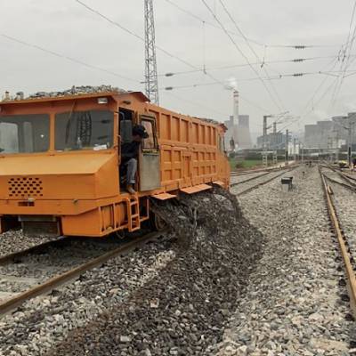 铁路撒道砟的车,铁路补砟车