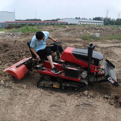 水旱两用耕田机水旱田乘坐式履带旋耕机新式开沟微耕机农用拖拉机