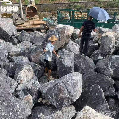 玉林黑山石供应基地 黑山石原石园林假山工程造景石