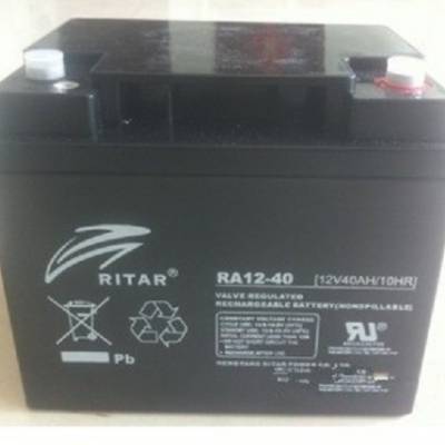 瑞达蓄电池RA12-40铅酸免维护蓄电池12V40AH机房UPS不间断电源