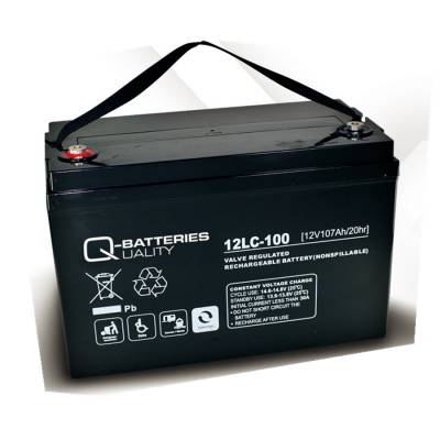 Q-BATTERIES蓄電池12 LC-100 12 V 107 AH/20 hr機械室UPS専用