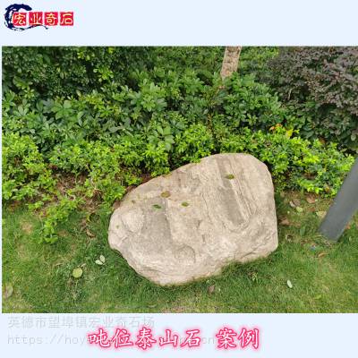 大型园林泰山石点缀-岳阳景观泰山石图片-小区草坪绿化点缀石