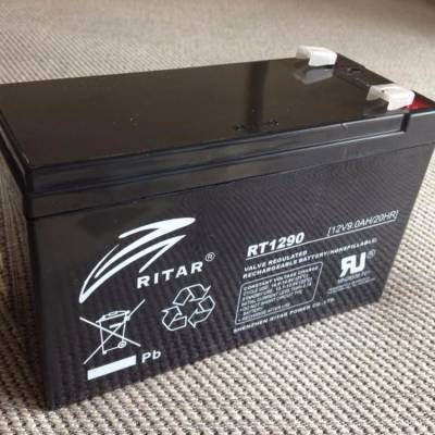 RITAR蓄电池 RT1290 瑞达铅酸免维护电池12V9AH/20HR UPS电源 配套