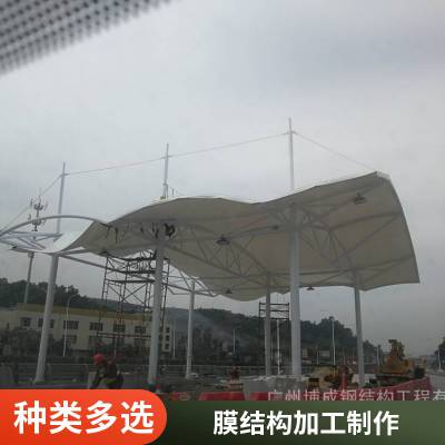 风雨操场综合体育馆膜结构 篮球网球羽毛球球场建筑膜材Q235钢骨架订制