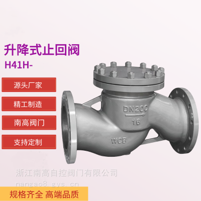 DDCV双瓣式铸钢法兰升降式止回阀H41H-10C/25C造型美观