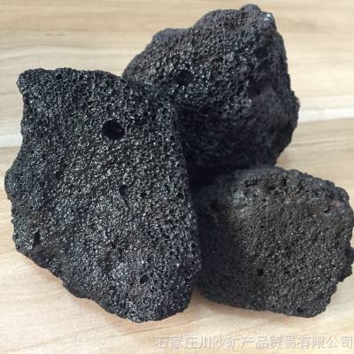 处理用火山石 1-25mm火山岩 天然黑色火山石 火山石滤料 厂家发货