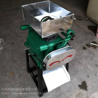 江门湿糯米压扁机器有卖的吗 家用小型12-20型花生碎机