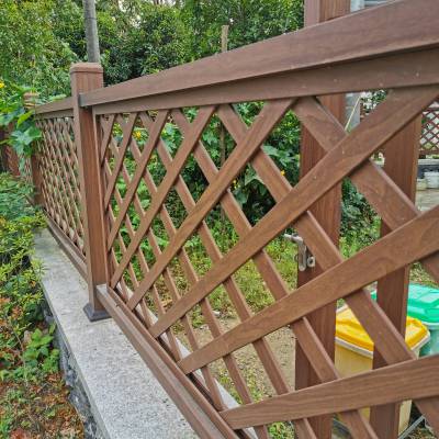 定制仿木纹铁艺栏杆栏杆铁艺铁艺栅栏