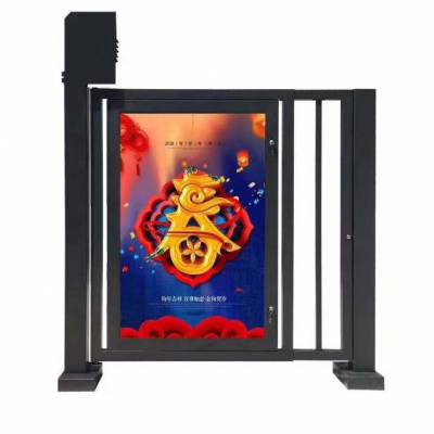 智能广告门、小区广告门小门无刷自动门禁系统指纹人脸识别人行通道闸