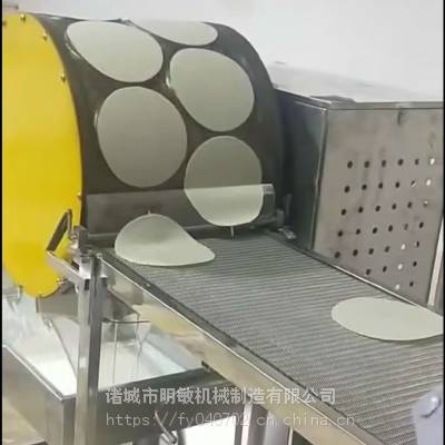 春卷薄饼皮机 双排电加热春卷皮机 连续式春卷皮机 明敏加工定做