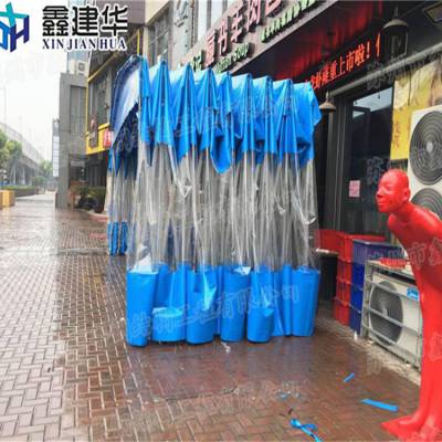 武清区大排挡雨棚 中间透明仓储篷 伸缩雨棚图片和价格