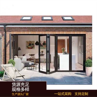 金房顶 推拉门隔断客厅卫生间阳台移门吊轨厨房门 铝合金折叠门