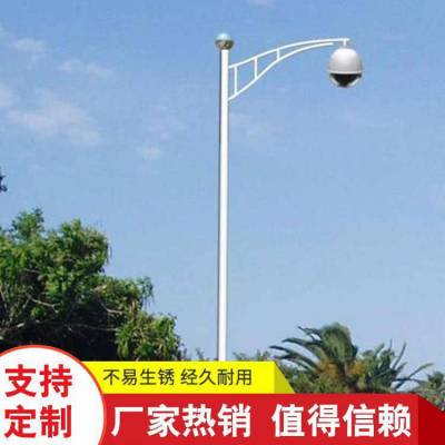 锥形户外监控立杆/5米6米道路监控杆/灯谷Q235镀锌钢管