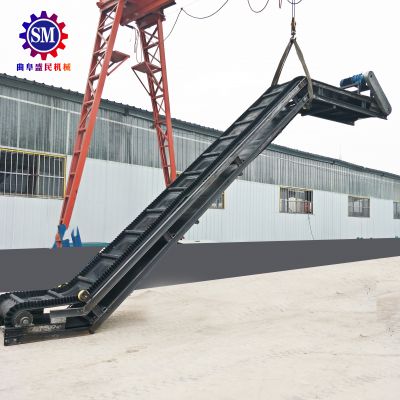 秸秆皮带输送机 z型淤泥装车格挡皮带输送机 散料皮带机