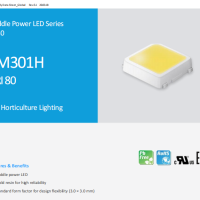 LM301H EVO 高端植物照明 三星光源 SPMWHD32AMH0XAV0PV