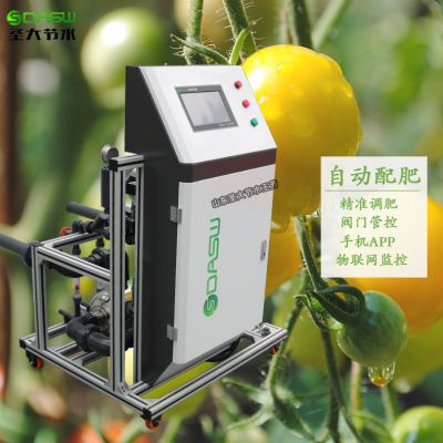 西紅柿種植機械自動配肥壽光大棚蔬菜水肥一體化施肥機安裝圖片