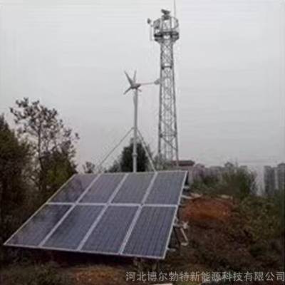 太阳能监控供电系统 12V风光水利森林防火垃圾分类 24V锂电池4G球机 河道监控供电系统