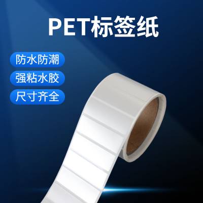 PET标签 空白不干胶标签 高粘防水耐低温标签 泛越 厂家直销