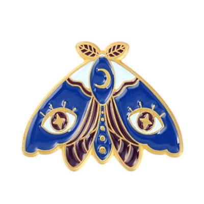 蝴蝶胸扣 衬衫胸针定制 定做别针款胸牌 服装配饰标牌设计订购