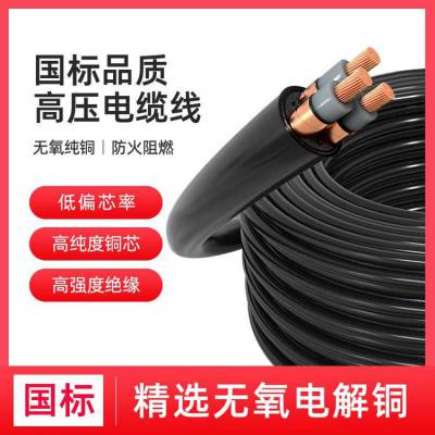 仁达电缆 国标电线 YJV22 26/35KV 高压电力电缆 铜芯 3*50mm² 黑色