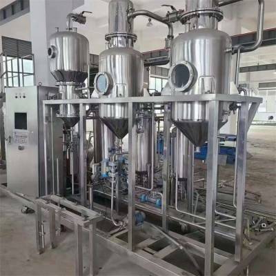 出售二手浓缩蒸发器 10吨钛材三效强制循环蒸发器 安装调试