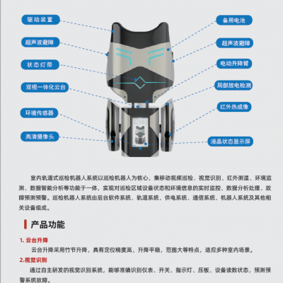 室内AI挂轨式智能巡检机器人 电力、冶金、矿山、智慧养殖等多场景