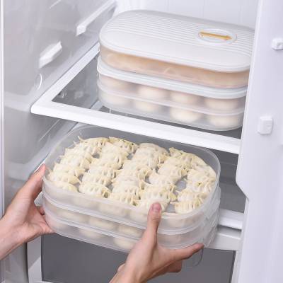 食品级饺子盒家用水饺混沌盒冰箱鸡蛋保鲜冷冻盒馄饨收纳盒子
