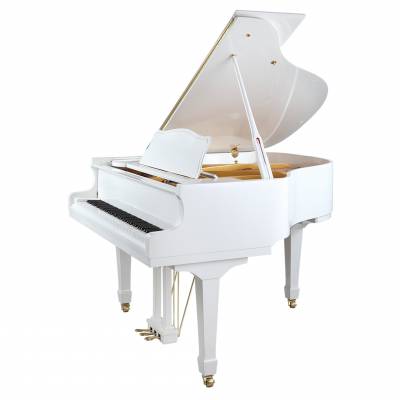 白色三角钢琴、厂 家优惠供应、魅力亮白色三角钢琴批发