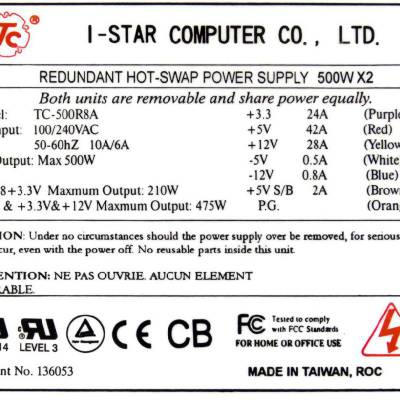 I-STAR TC-250 250W 3U TC I-STAR COMPUTER防火墙电源