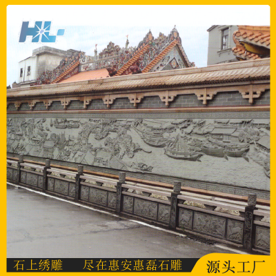 惠磊石雕 景观汉白玉浮雕壁画工程 人物风景图案设计