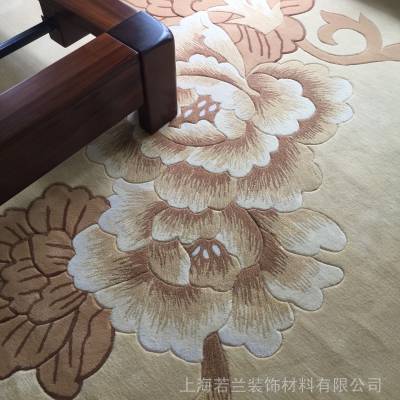 上海手工制作纯羊毛块毯 时尚*** 适用于酒店 办公室 别墅 贵宾室