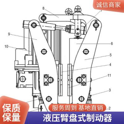 工力供应YPZ2-350V/E50/6电力液压臂盘式制动器 动作灵敏