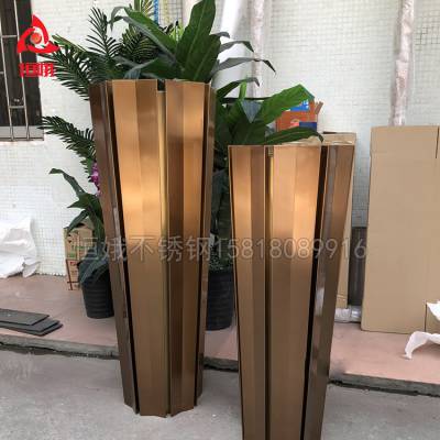 不锈钢花盆花箱户外花槽商场售楼部种植广场公园庭院定制logo