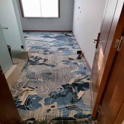 大同市灵丘县走廊地毯酒店宾馆适合圆形欧式客房地毯定制图案蕾群