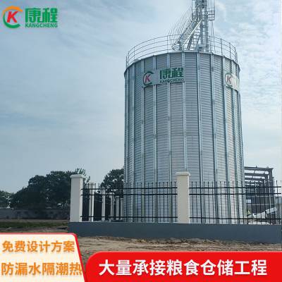 装配式100吨钢板粮仓 适合养殖场用的玉米立筒仓 防霉变小麦储存仓