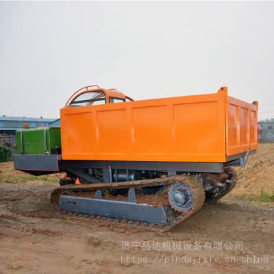 工程履带平板转运机 拉混凝土履带运输自卸车 橡胶履带翻斗车