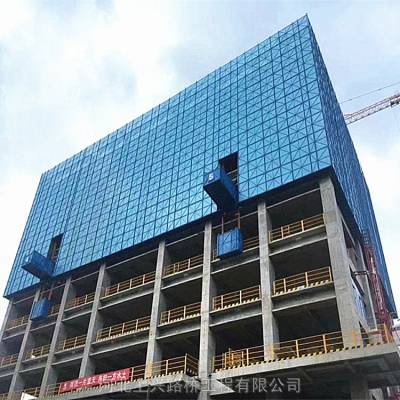 建筑爬架网片-高层建筑爬架防护网-蓝色爬架网多少钱一平