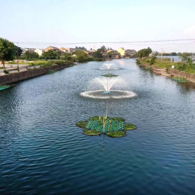 博尔勃特河道水库鱼塘增氧曝气机太阳能供电系统无需接电